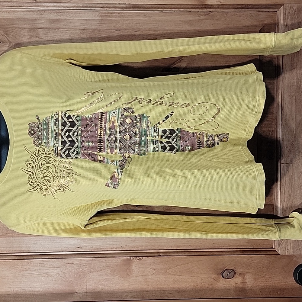 Cowgirl Up Thermal Waffle Knit Tee